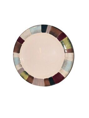 Tabletops Lifestyles Jentry Hand-Painted 12-Inch Dinner Plate With Multicolor